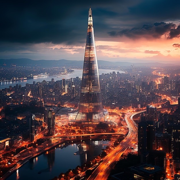 Hintergrundbild des Lotte World Tower Seoul Südkorea