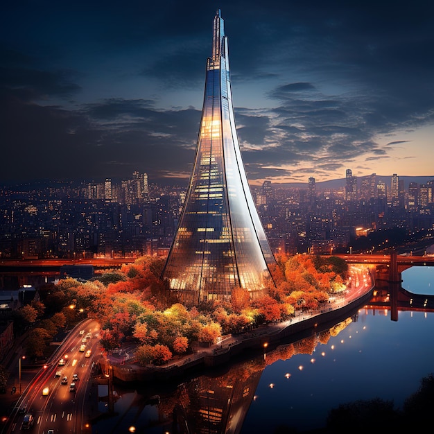 Hintergrundbild des Lotte World Tower Seoul Südkorea