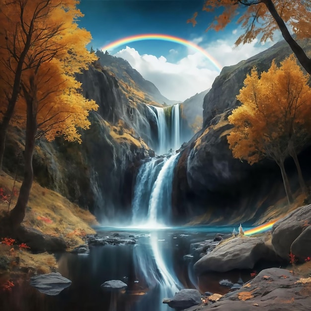 Hintergrundbild des Wasserfalls