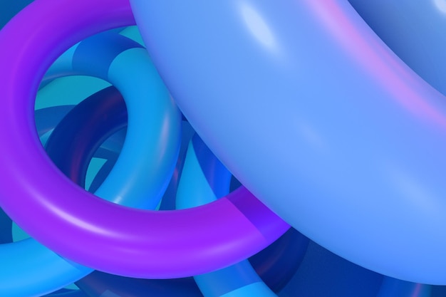 hintergrundbild desktop 3d torus kugelform blau Farbe
