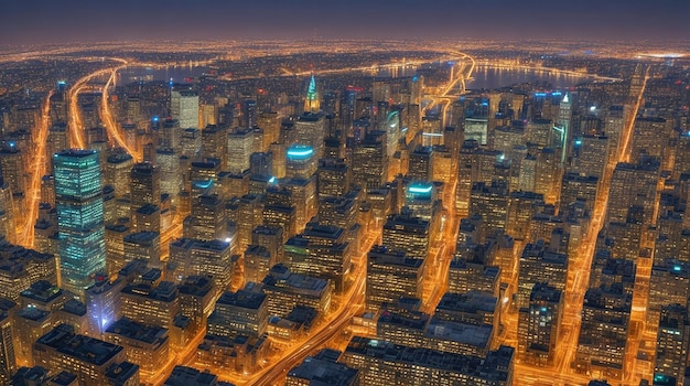 Hintergrundbild einer Stadtansicht in der Nacht