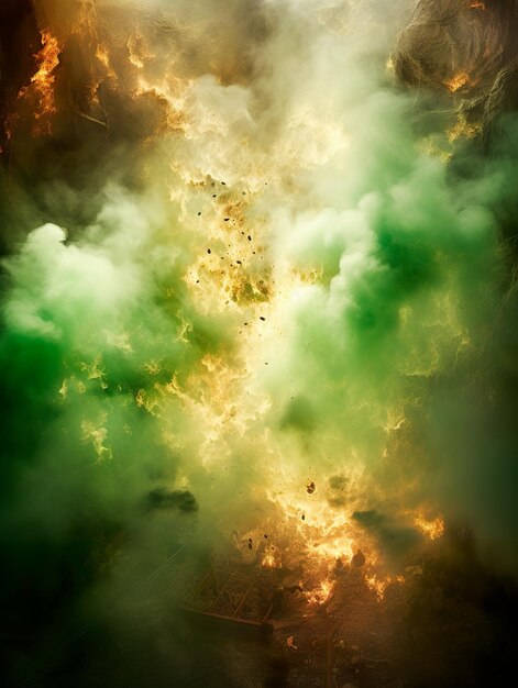 Hintergrundbild eines großen grünen Rauches für die Komposition