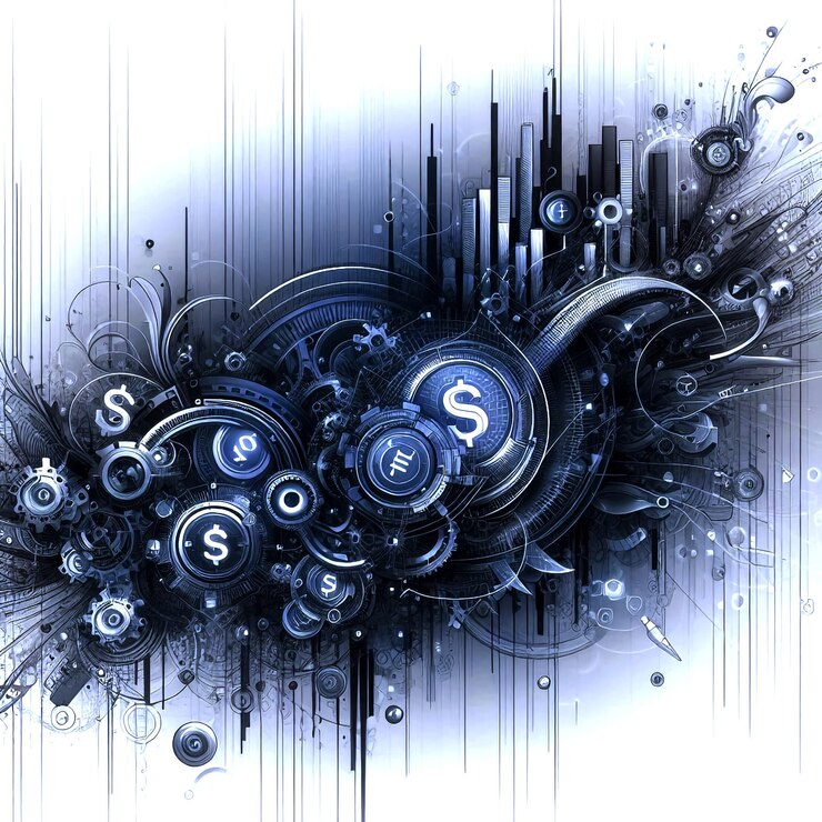 Foto hintergrundbild für futuristische finanzen und finanzillustrationsdesign