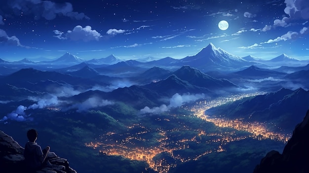 Hintergrundbild mit Berglandschaft