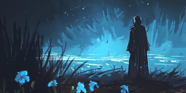 Hintergrundbild mit dem Bild einer Hexe magische Rituale der Fantasie Magie