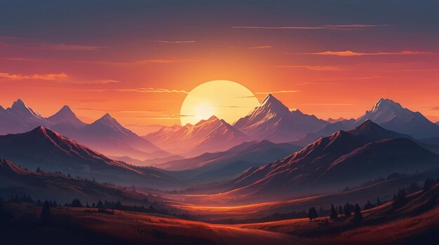 Hintergrundbild mit einer Mischung aus lebhaften Sonnenuntergangsfarben