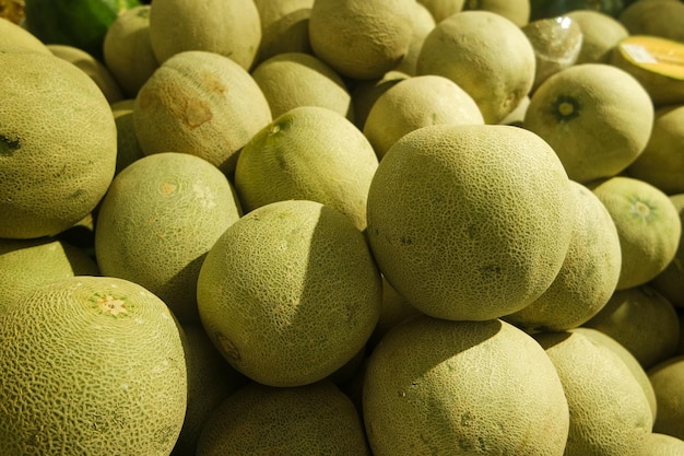 Hintergrundbild mit frischen Bio-Melonen