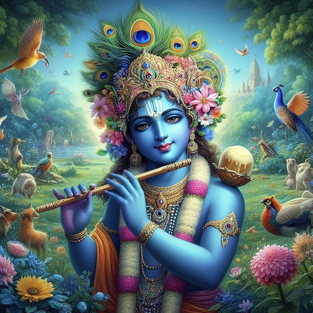 Hintergrundbild von Lord Krishna