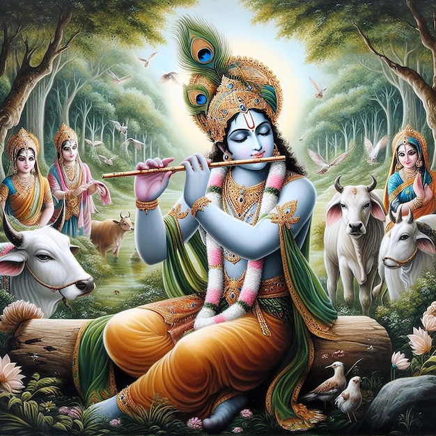 Hintergrundbild von Lord Krishna