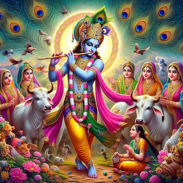 Hintergrundbild von Lord Krishna