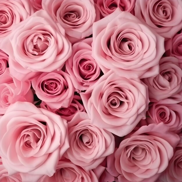 Hintergrundbild von rosa Rosen Top-Ansicht von Rosenblumen Blumen Wand-Hintergrund