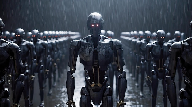 Hintergrundbilder für Roboter im Regen