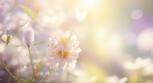 Hintergrundblumen der Natur im GartenAI