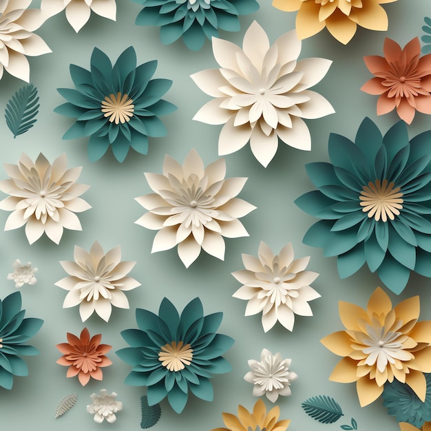 Hintergrunddesign 3D-Blumenmuster