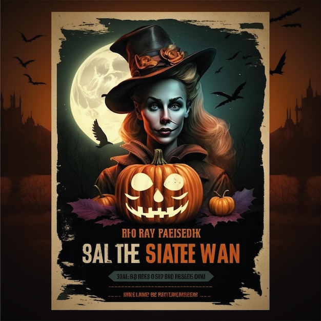 Hintergrunddesign für Halloween-Poster