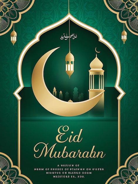 Hintergrunddesign für Poster für islamische Feste Ramadan Kareem Eid Mubarak Islamisches heiliges Fest AI Gen