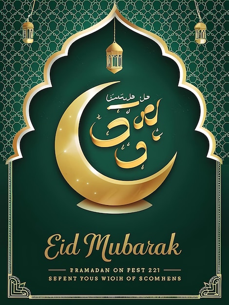 Hintergrunddesign für Poster für islamische Feste Ramadan Kareem Eid Mubarak Islamisches heiliges Fest AI Gen