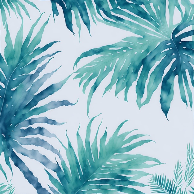 Hintergrunddesign mit Aquarell-Illustration einer Palme