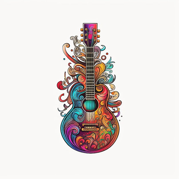 Hintergrundillustration der Musikgitarre