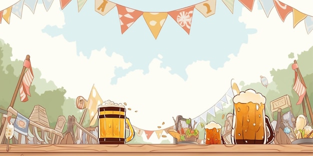 Hintergrundillustration des Bierfestivals