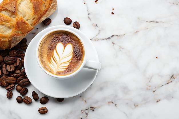 Hintergrundillustration für Kaffee und Bohnen