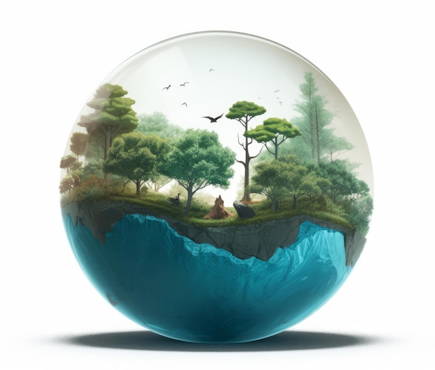 Hintergrundillustration zum Tag der grünen Umwelt AI GenerativexA