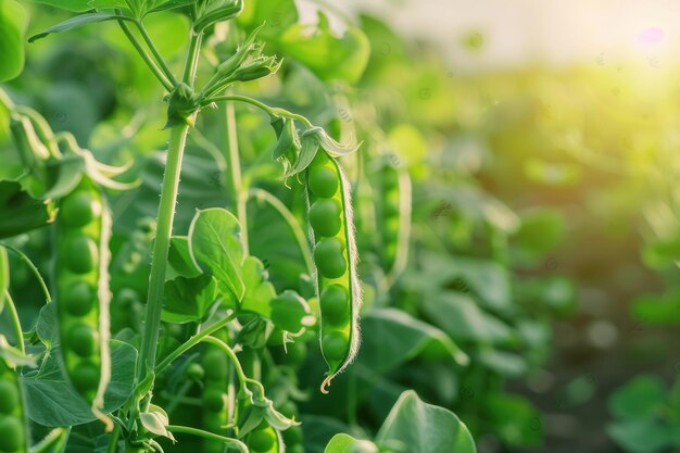 Foto hintergrundkonzept der erbsenlandwirtschaft