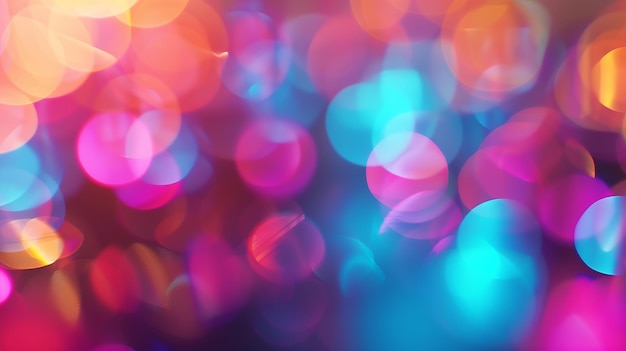 Hintergrundmaterial mit mehreren leuchtenden Farben, das zusammen verschwommen ist Generative KI
