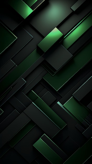 Hintergrundpapier für PC Schwarz mit grünen Akzenten Minimalist-Stil
