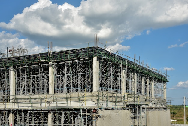 Hintergrundströmungshintergrund des blauen Hintergrundes der Baustelle schönen