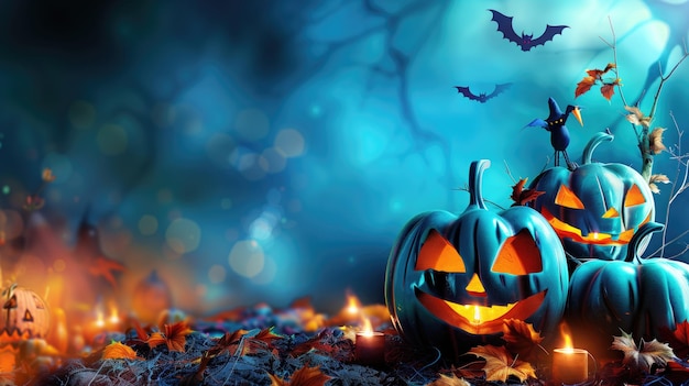 Hintergrundtapete mit Halloween-Elementen
