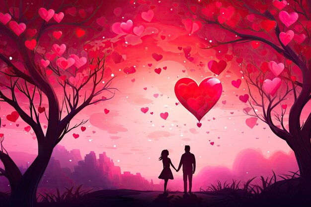 Hintergrundtapete zum Valentinstag Web-Banner