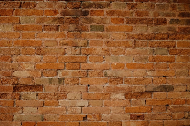 Hintergrundtextur der Backsteinmauer im Retro-Old-Style-Stil in erdigen roten Tönen