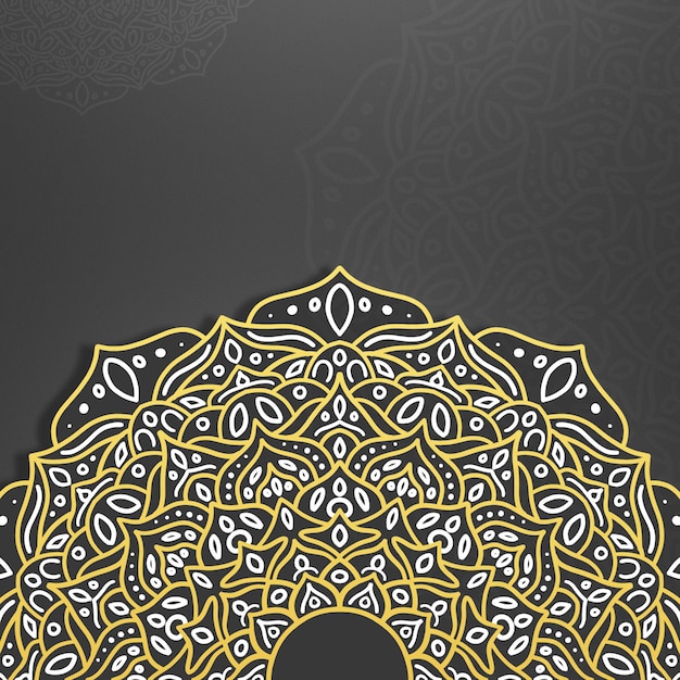 Hintergrundwandpapier mit islamischem goldenem Mandala-Muster