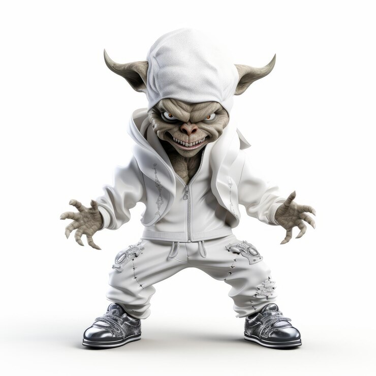 Foto hip hop urban demon com tema de halloween em 3d