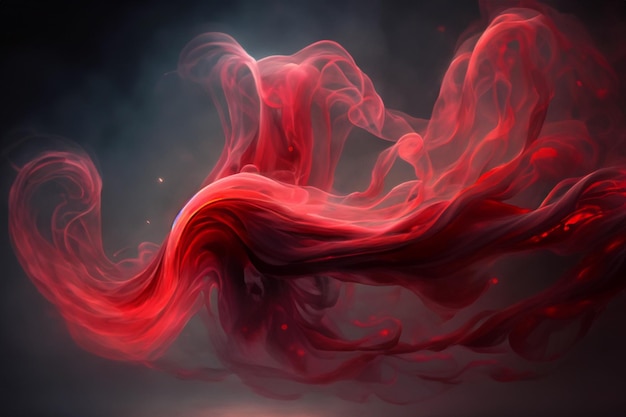 El hipnótico rojo bailaba con gracia contra el telón de fondo negro.
