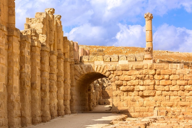 El hipódromo romano en Jerash Jordania