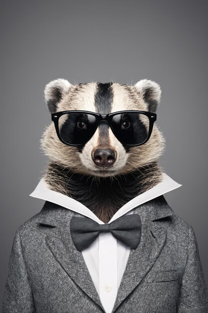 Foto hipster-raccoon-zeichnung