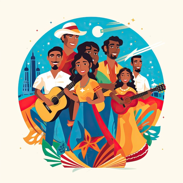 Hispanic Heritage Month feiert Kultur, Kunst, Kunsttapete AI