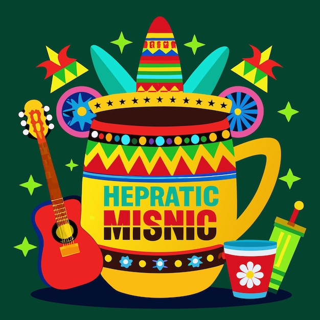 Hispanic Heritage Month Vector-Web-Banner-Posterkarte für soziale Medien