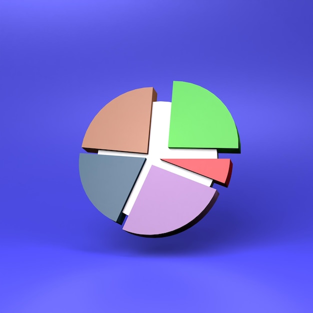 Histogramm und Diagrammsymbol 3D-Darstellung