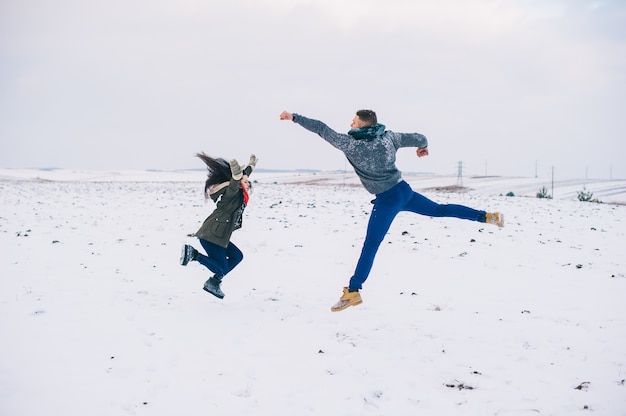 Foto historia de amor de invierno