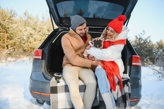 história de amor de casal de neve de inverno