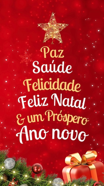 História de natal feliz banner pronto