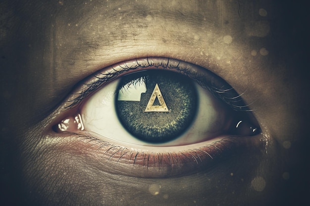 Historia y secretos de los Illuminati hipótesis conceptuales con iconos de ojos triángulos pirámides alienígenas