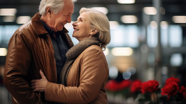 Historias de amor eternas en el aeropuerto muestran a parejas mayores compartiendo tiernos momentos mientras leen libros, toman café o caminan de la mano antes de un vuelo.