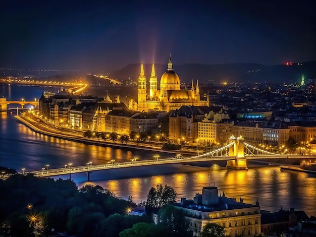 La histórica Budapest por la noche