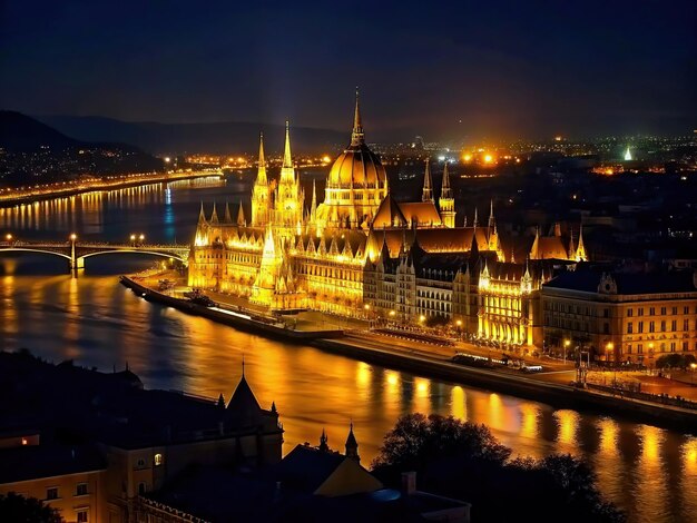 La histórica Budapest por la noche