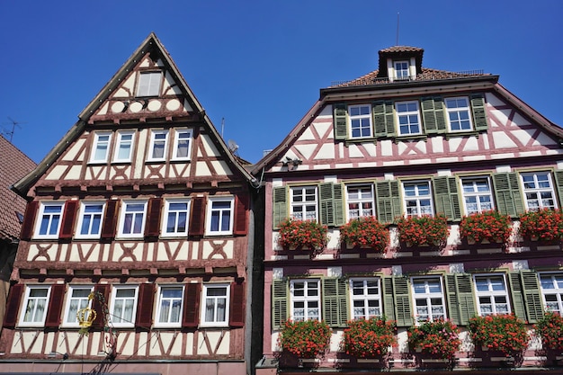 Historische Fachwerkhäuser auf dem Marktplatz, Calw, Schwarzwald, Baden-Württemberg, Deutschland.