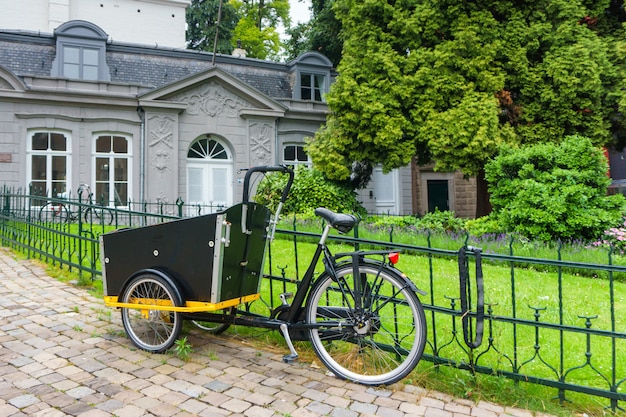 Historische Gebäude und Fahrradweinlese von Maastricht, Holland